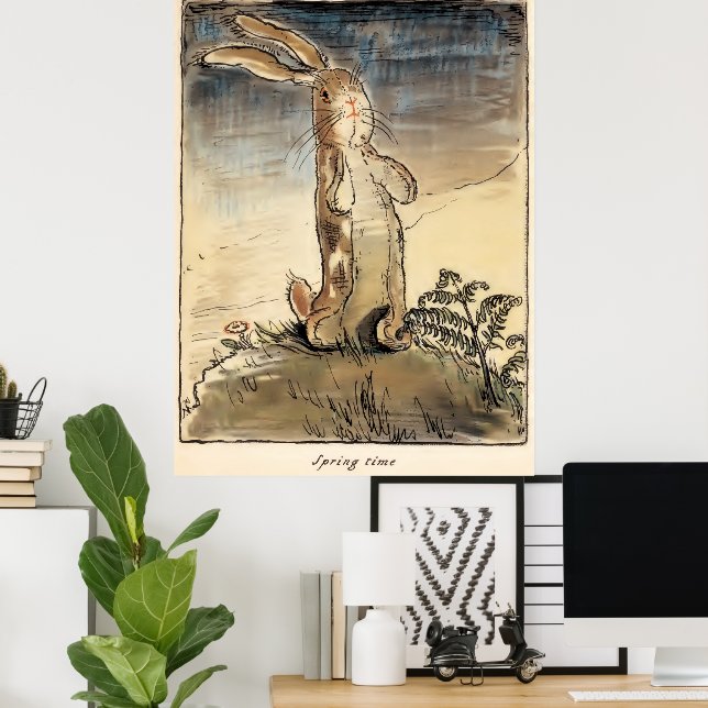 Poster O Coelho de Veludo, Primavera (Escritório em casa)