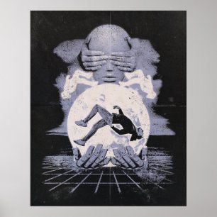 Poster O Colapso - Design de Streetwear Techno-Dystopian