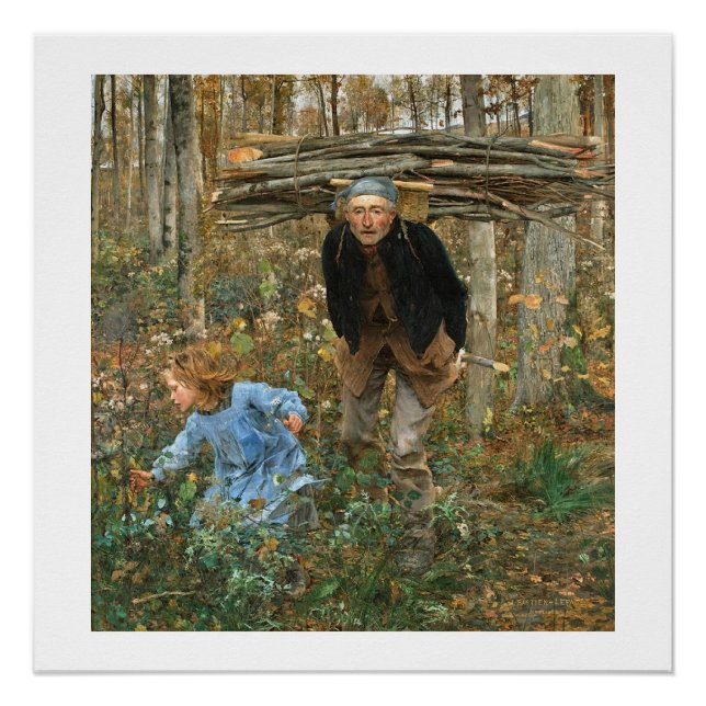 Pôster O Coletor de Lenha - Jules Bastien-Lepage, 1881   (Frente)