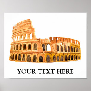 Poster O Coliseu Roma, Itália Design Personalizado