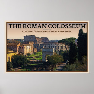 Pôster O Colosseum romano do fórum