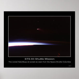 Poster O cometa São-Bopp no por do sol como s…