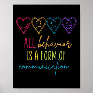 Poster O Comportamento de Consciência Autismo É Especial 