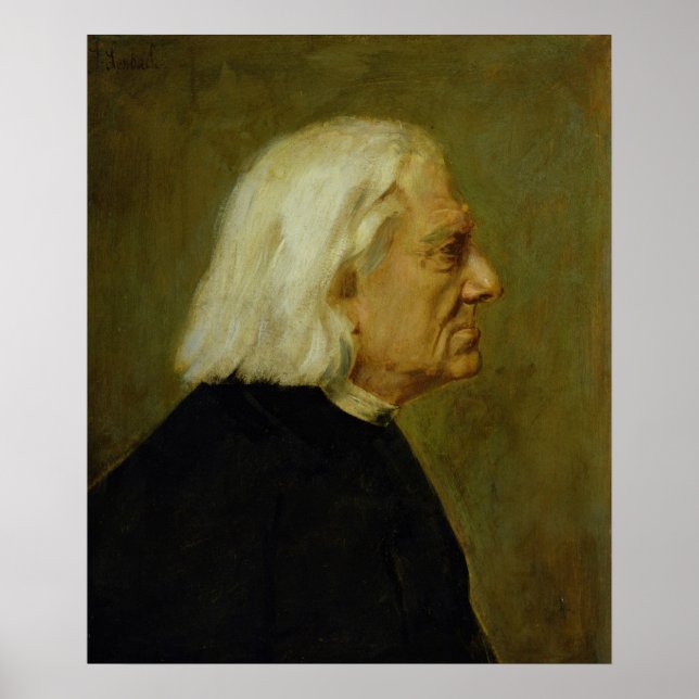 Poster O compositor Franz Liszt , 1884 (Frente)