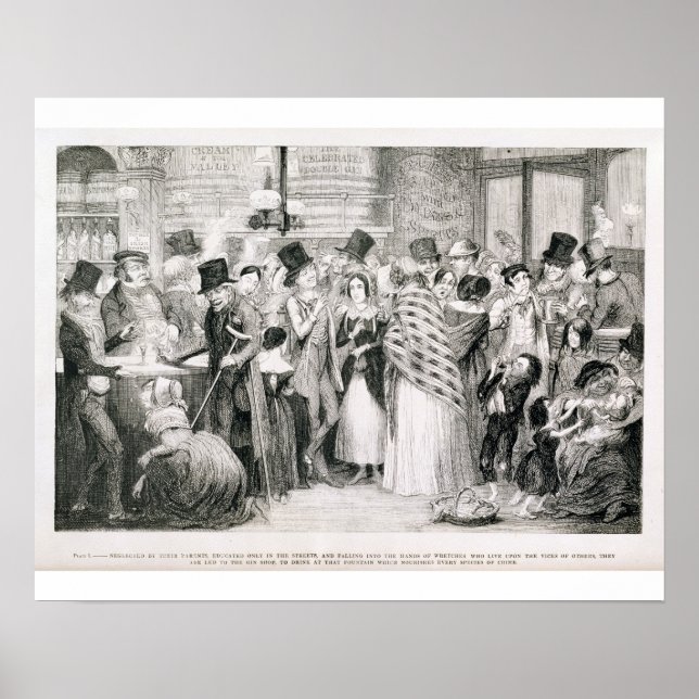 Poster O Compro Gin, placa 1 de "As Crianças do Bêbado" (Frente)