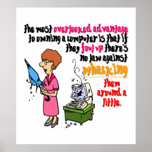 Pôster O computador que Whacking são permitidos (1)