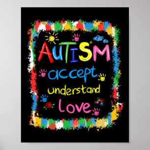 Poster O conceito de conscientização do Autismo de Brusha