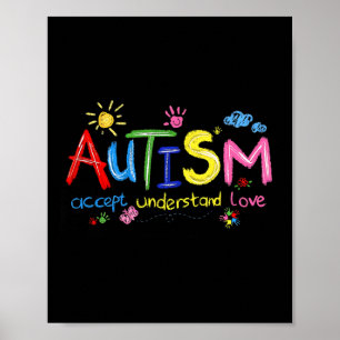 Poster O conceito de conscientização do Autismo de Brusha