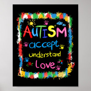 Poster O conceito de conscientização do Autismo de Brusha