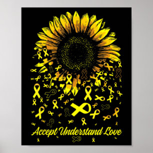 Poster O conceito de girassol entende o Cancer da infânci