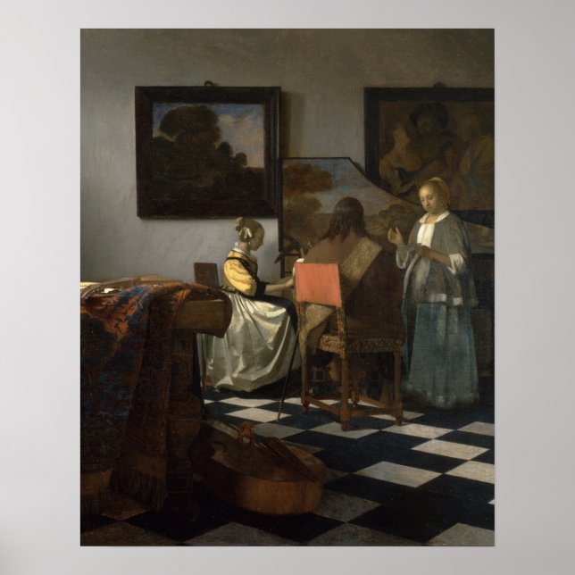 Poster O concerto (c.1664) — Vermeer (Frente)