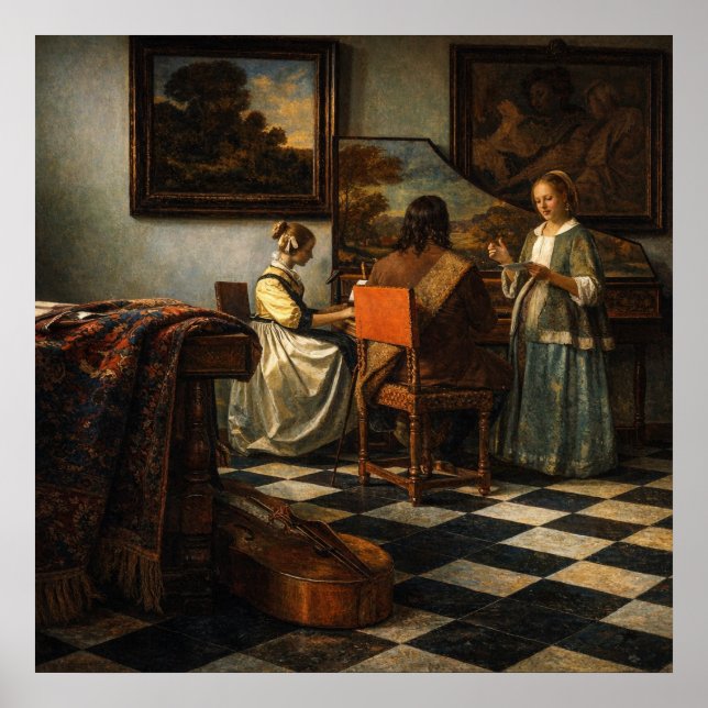 Poster O Concerto de Johannes Vermeer (Frente)