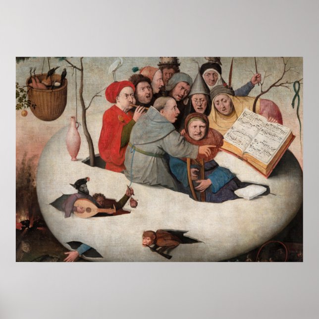 Poster O concerto no ovo por Hieronymus Bosch (Frente)
