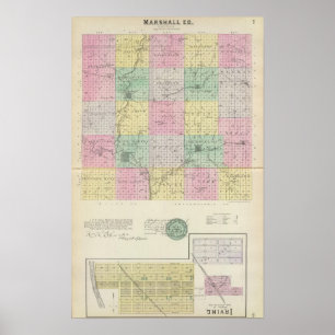 Poster O Condado de Marshall e Irving, Kansas