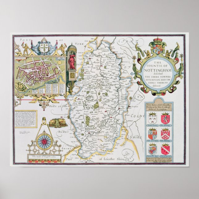Pôster O Condado de Nottingham, gravado por Jodocus (Frente)