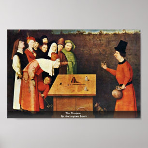 Pôster O Conjurer. Por Hieronymus Bosch