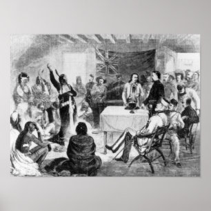 Pôster O Conselho de Bull de assento, 1877