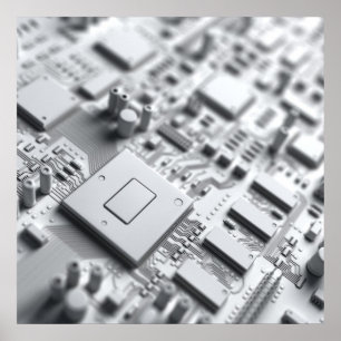 Poster O conselho de circuito abstrato