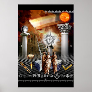 Pôster O conselho maçónico do traçado