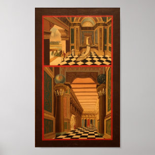 Pôster O conselho maçónico do traçado - artesanato