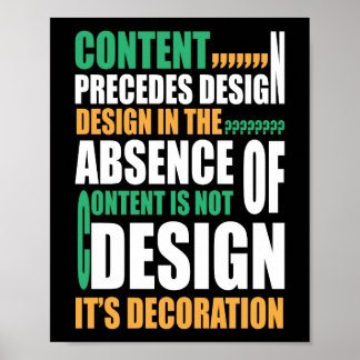 Poster O conteúdo precede o design Design na ausência