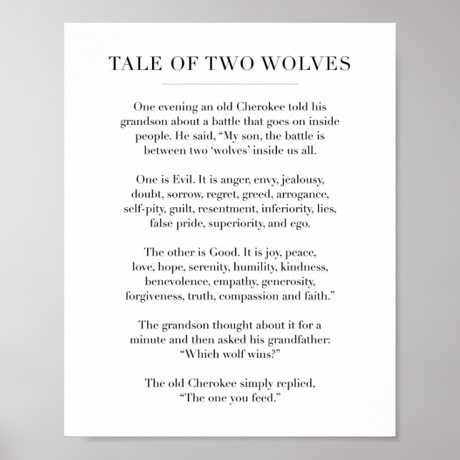 Poster O Conto de Dois Lobos (Frente)