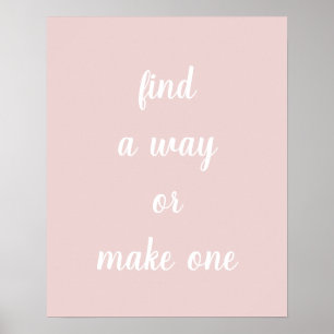 Poster O Cor-De-Rosa Encontra Uma Maneira Ou Faça Um Pos