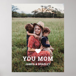 Poster O CORAÇÃO BONITA ADORA-TE Foto do Dia de as mães M