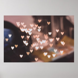 Poster O coração cor-de-rosa acende declives