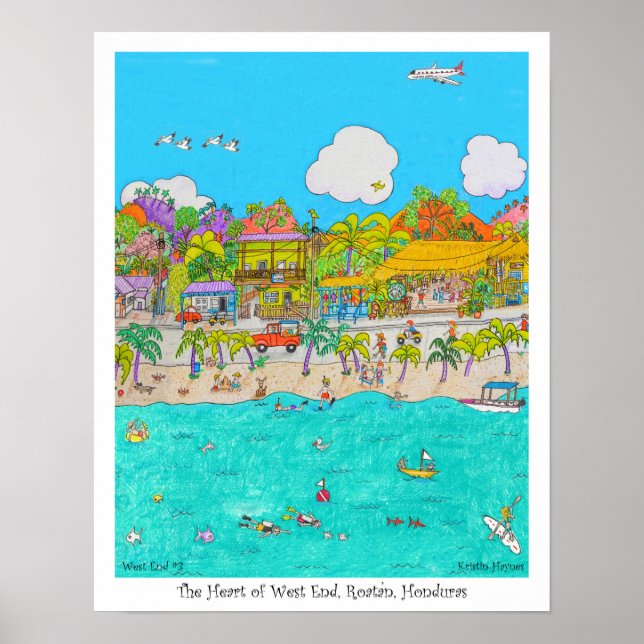 Poster O coração do extremo oeste #3, Roatan, Honduras (Frente)