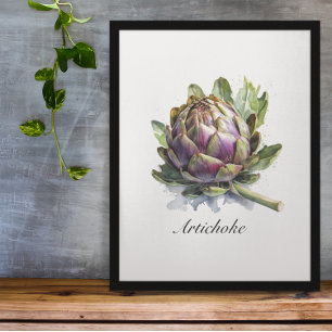 Poster O Coração do Jardim: Artichoke em Aquarela