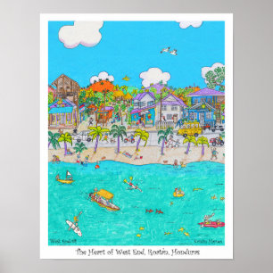 Pôster O coração do West End #4, Roatan, Honduras