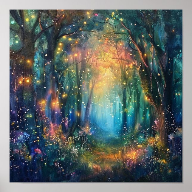 Poster O Coração Glimmering da Floresta Esquecida (Frente)