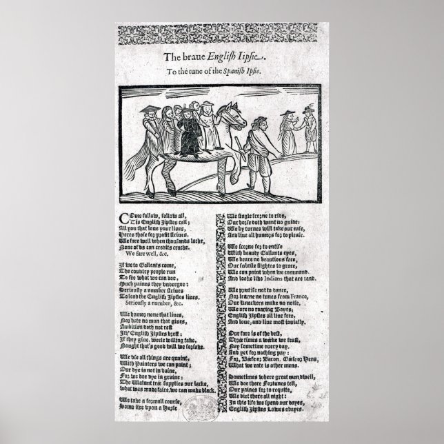 Pôster O Corajoso Cigano Inglês' (Frente)