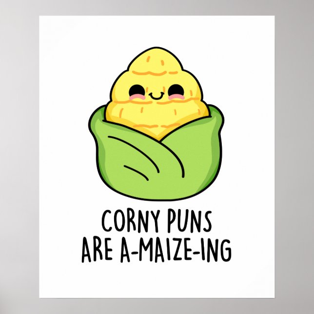 Poster O Corny Puns É Um Milho Engraçado. (Frente)