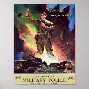 Poster O Corpo Da Polícia Militar - Recrutamento De WW2