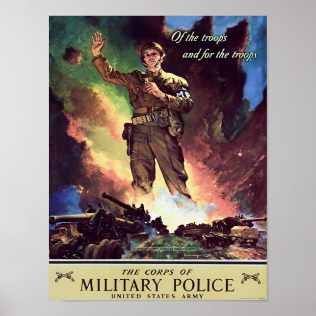 Poster O Corpo Da Polícia Militar - Recrutamento WW2 (Frente)