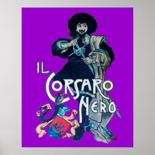 Pôster O CORSAIRO NEGRO roxo