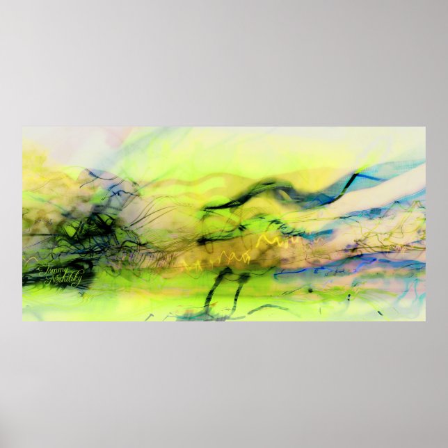 Pôster O cosmos acende abstrato (Frente)