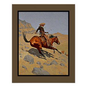 Pôster O Cowboy de Frederic Remington