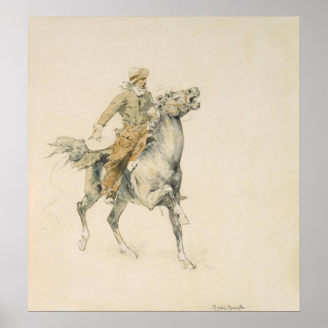 Poster O Cowboy, Frederic Remington (Frente)