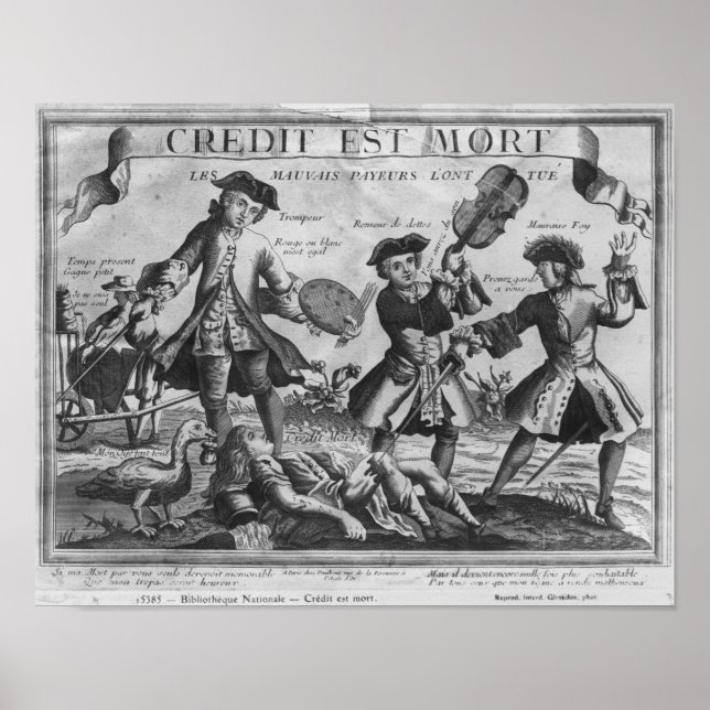 Poster O crédito é morto, os maus devedores mataram-no. (Frente)