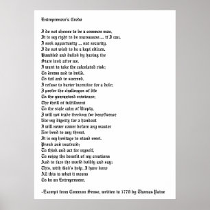 Poster O credo do empresário