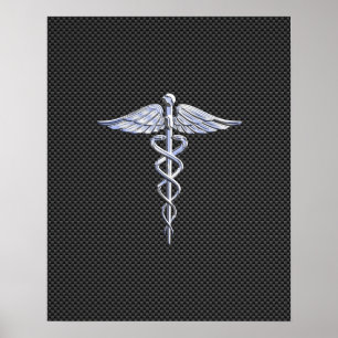 Poster O cromo gosta da fibra médica do carbono do