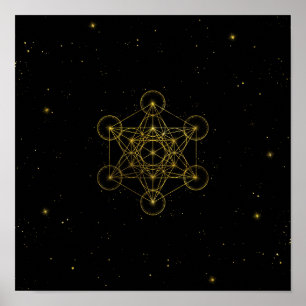 Poster O Cubo do Metatrão é preto e ouro