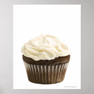 Poster O cupcake com crosta de gelo do chocolate, estúdi