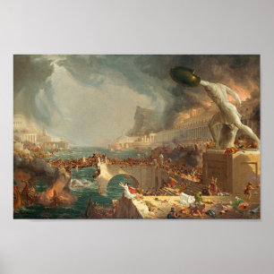 Poster O Curso de Império - Destruição (Cole 1836)