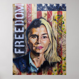 Poster O Custo da Liberdade - Arte Patriota Americana