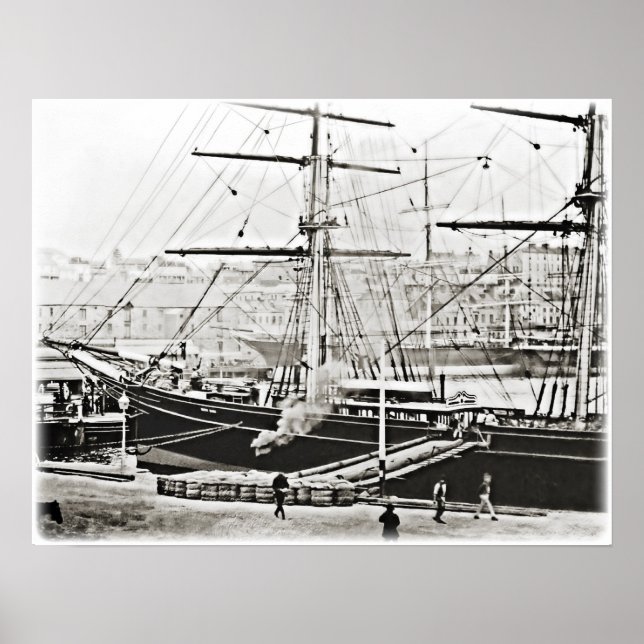 Pôster O Cutty Sark no cais (1869) (Frente)