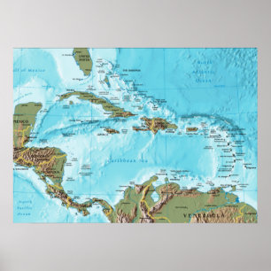 Pôster O das caraíbas (mapa)
